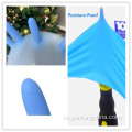 Промывание хлора блестящие голубые нитриловые защитные перчатки